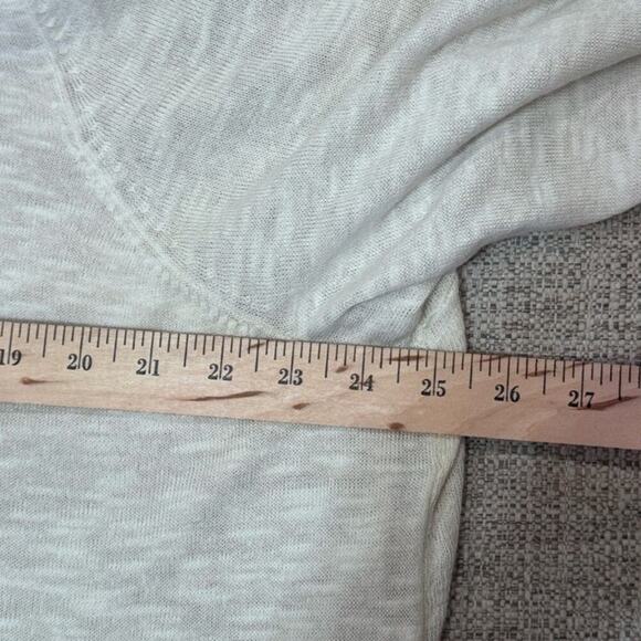 Lands' End Plus Size Natural Color Open Front Cardigan Cream Brown 3X (24W-26W) - Picture 9 of 9